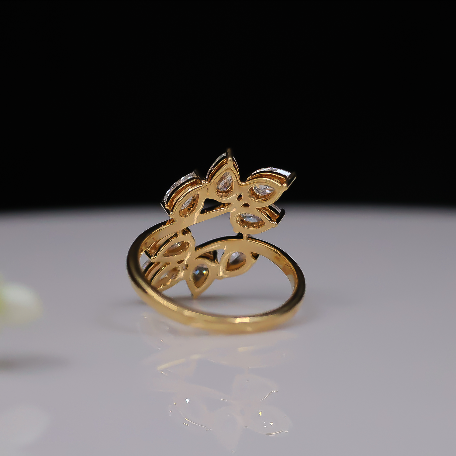 Cushion Cut 18KT White Gold Lab Grown Diamond Ring