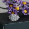 Cushion Cut 18KT White Gold Lab Grown Diamond Ring